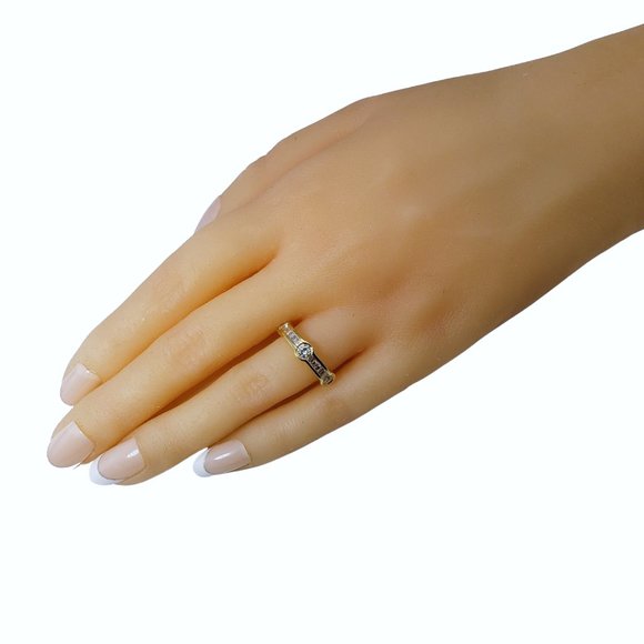 Vintage 14 Karat Yellow Gold and Diamond Ring Size 6 #12020 - Picture 8 of 9